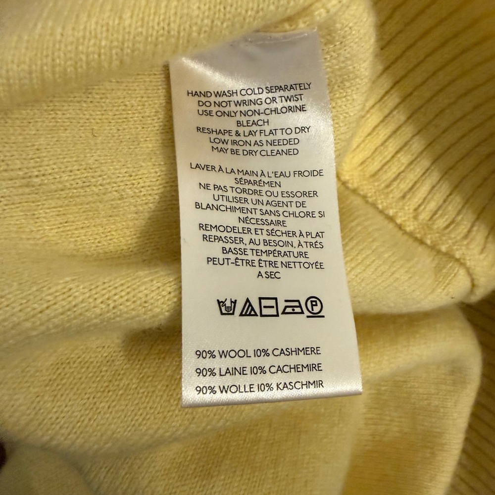 Free People Yellow Wool Cashmere Blend Button Front Cardigan OB2083717 Mens M - Picture 6 of 8